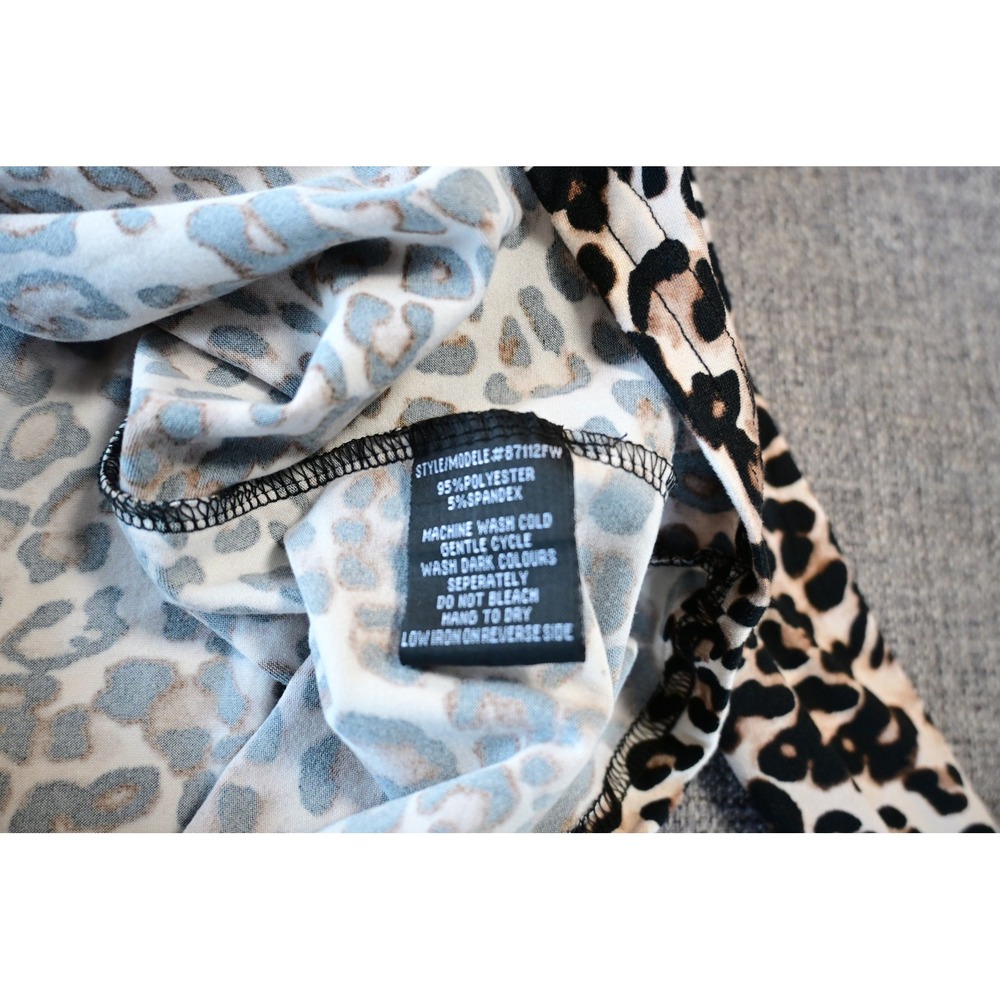 INC Leopard Print Ruched Front Top - Picture 5 of 7